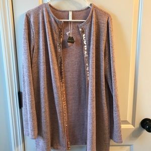 Pink Blush Maternity purple/rose gold cardigan